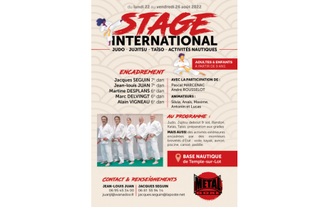 Stage international de Temple sur Lot du 22 au 26 Août 2022 - Inscriptions CLOSES - (nb : si intéressé-e-s merci de vous inscrire en liste d'attente)